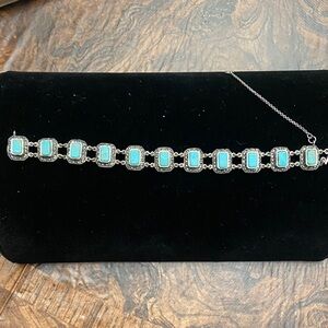 Elegant Silver and Turquoise Bracelet